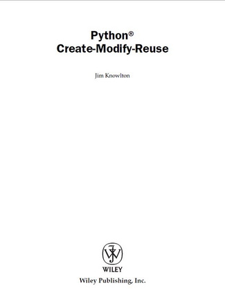 Python® Create-Modify-Reuse